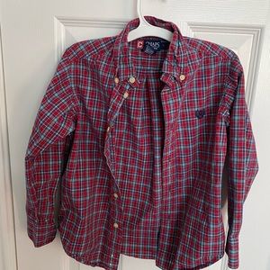 Adorable Chaps Button Down Shirt- Perfect for the Holidays!